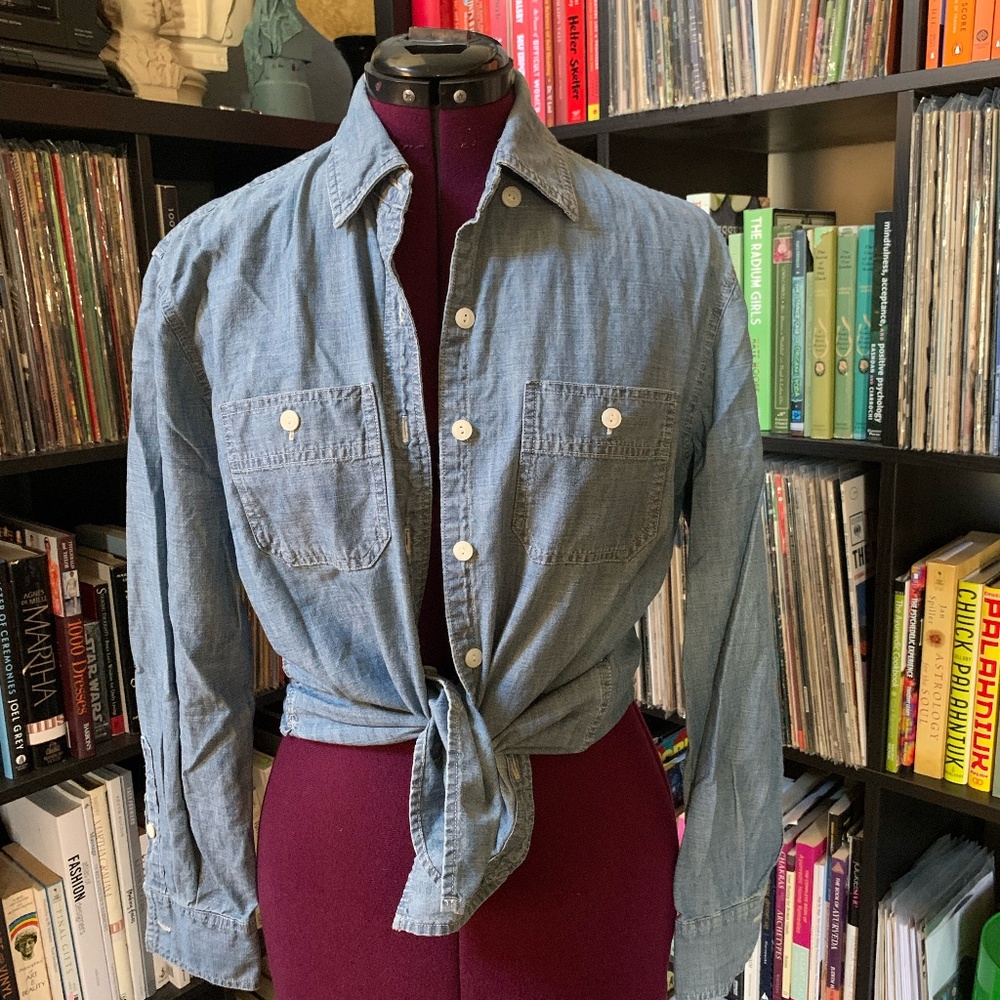 denim  button shirt